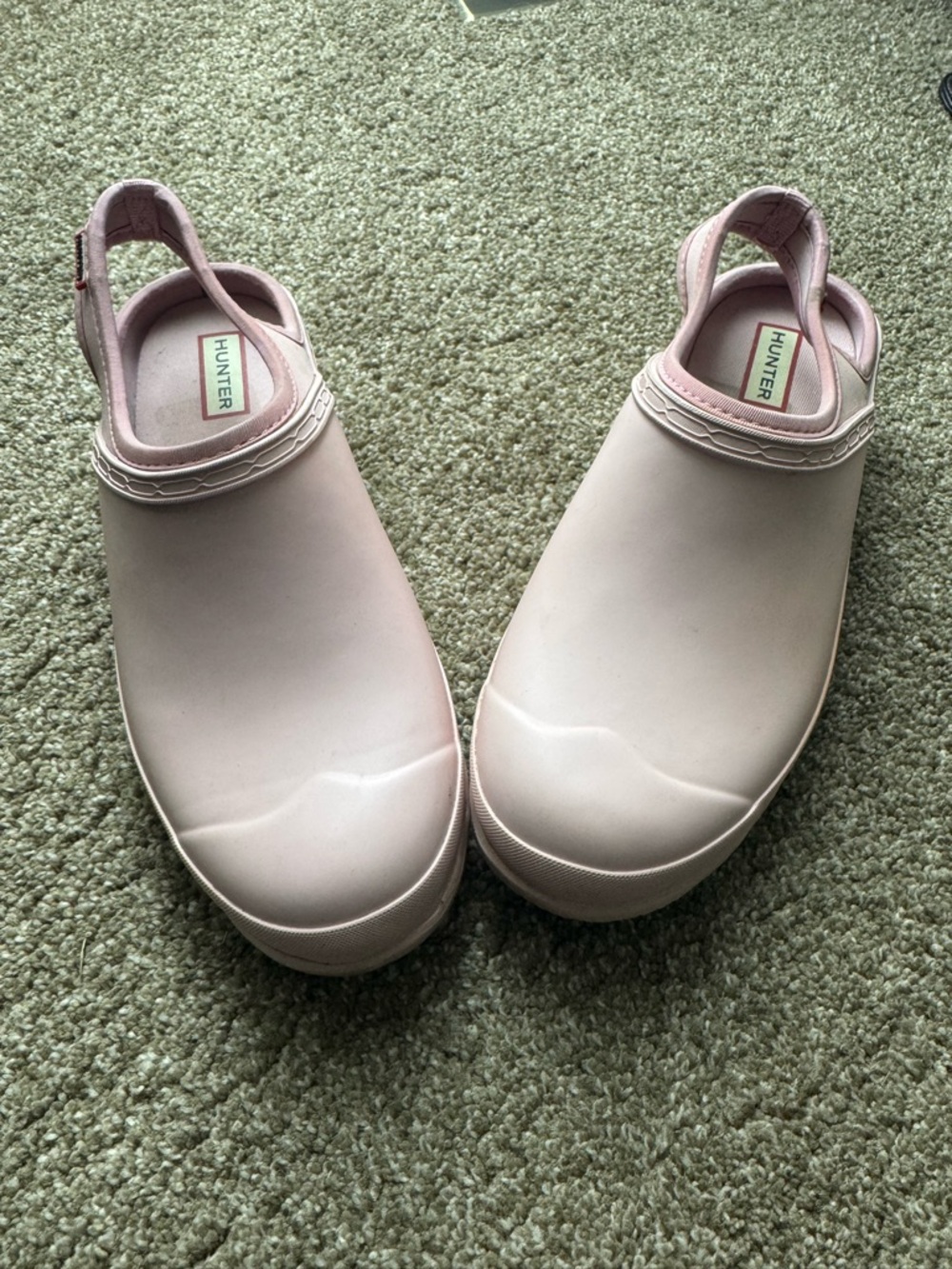 Hunter Blush Pink Slip-On Waterproof Clogs